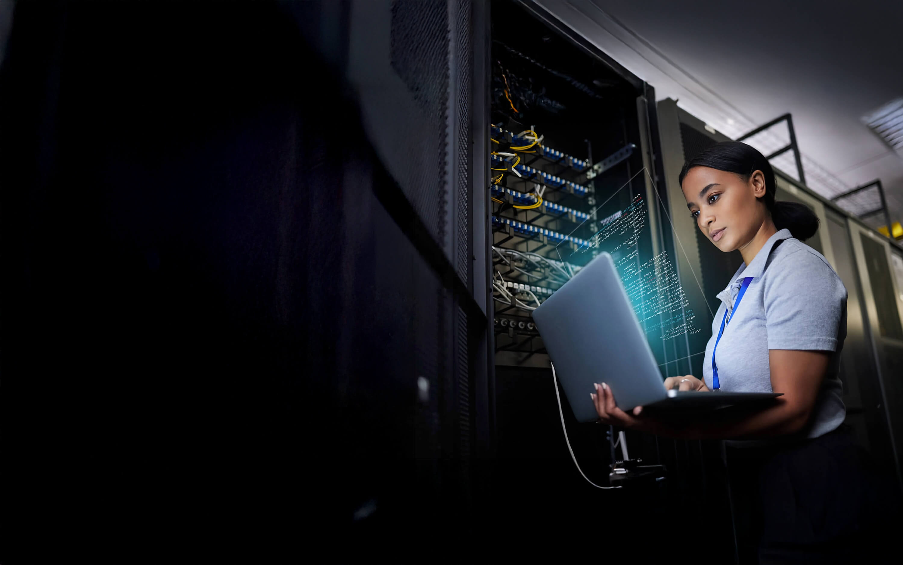 Person connected into Network Rack