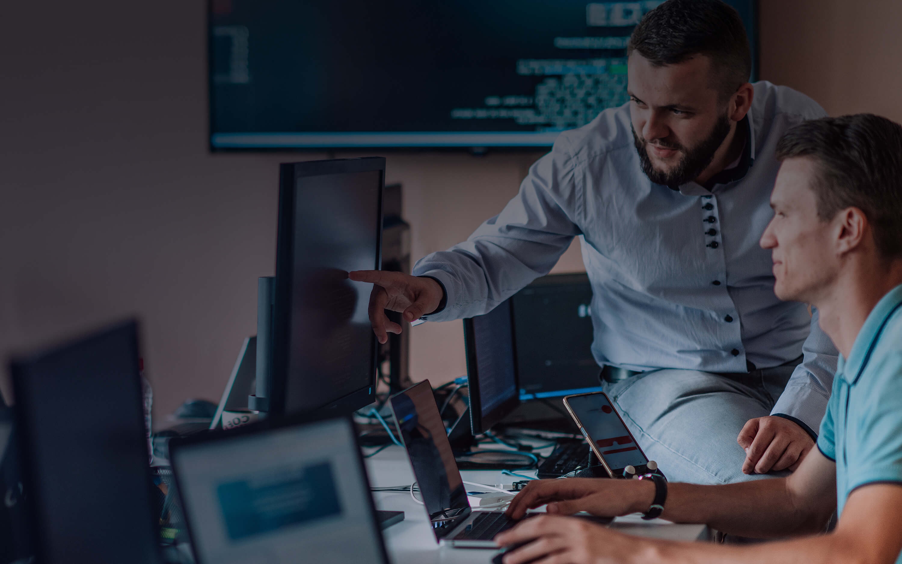 Pointing out something on a computer screen