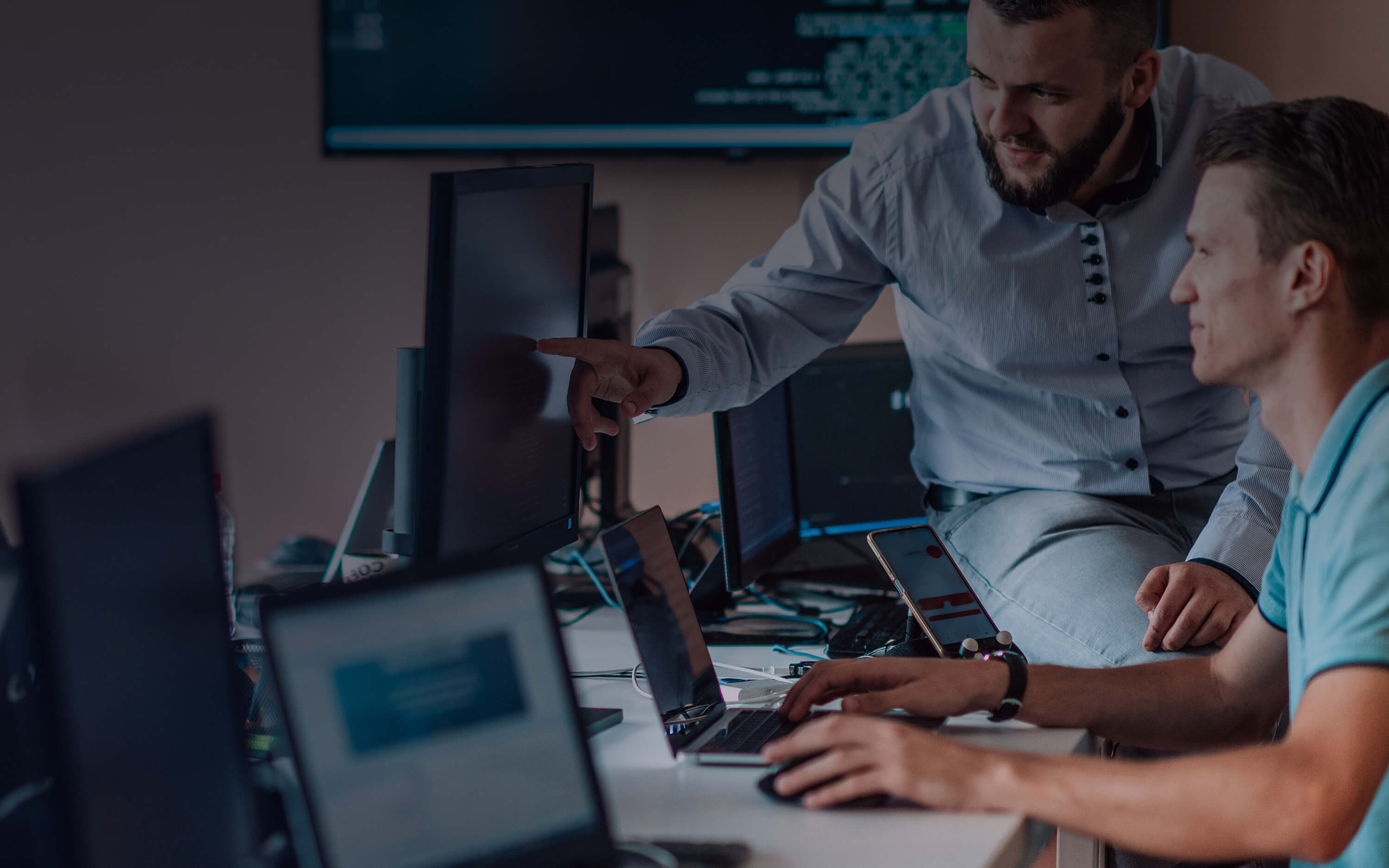 Pointing out something on a computer screen