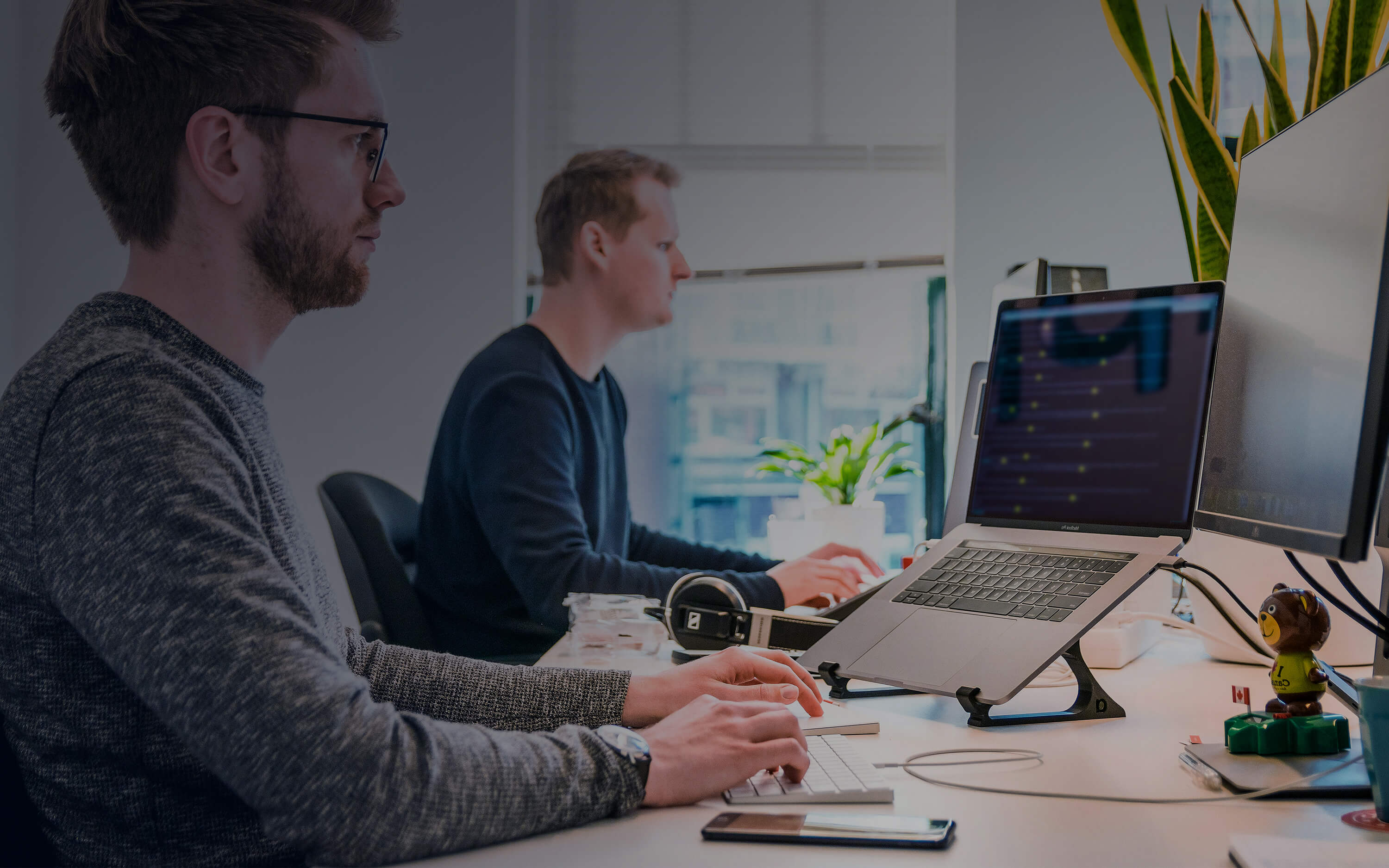 People working on their computers